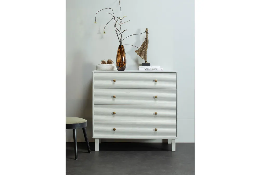 Ausverkauf Kommode mit Schubladen Madu B 94 cm Kiefer grau