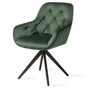 Begrenztes Angebot Esszimmerstuhl drehbar Tara Stuhl Samt grün Drehstuhl