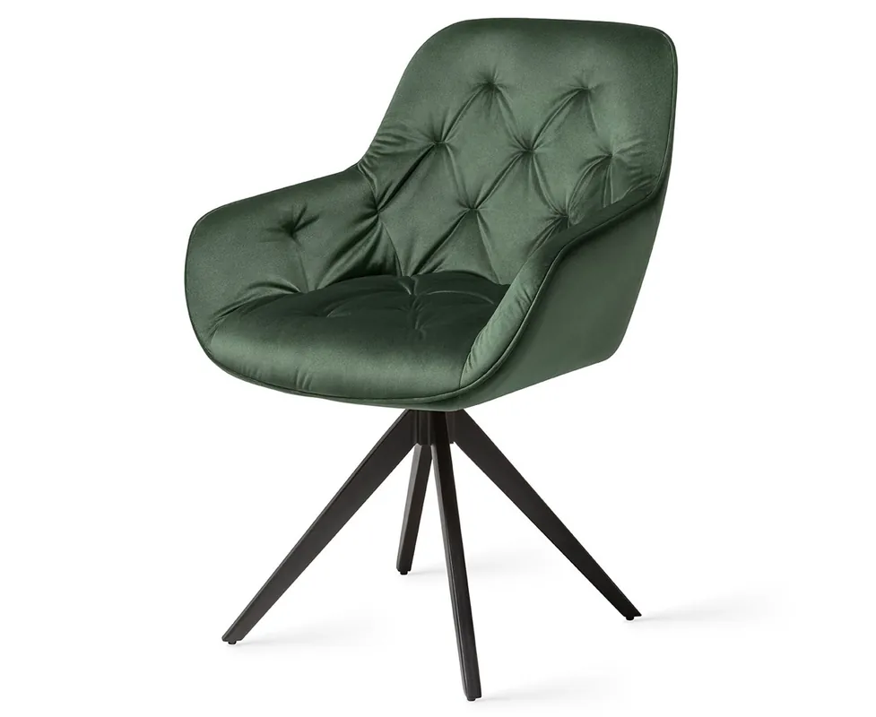 Begrenztes Angebot Esszimmerstuhl drehbar Tara Stuhl Samt grün Drehstuhl