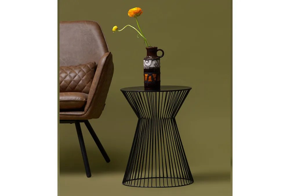 Beistelltisch Suus Ø 35 cm Metall schwarz Couchtisch Kracherpreis