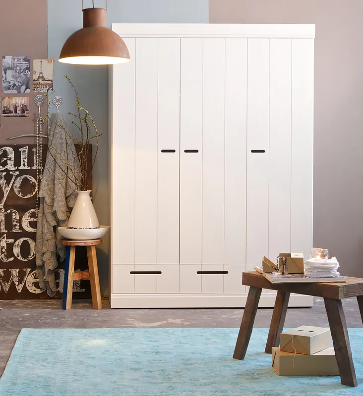 Nur Für Kurze Zeit Kleiderschrank Schrank 140 cm CONNECT Kiefer weiss
