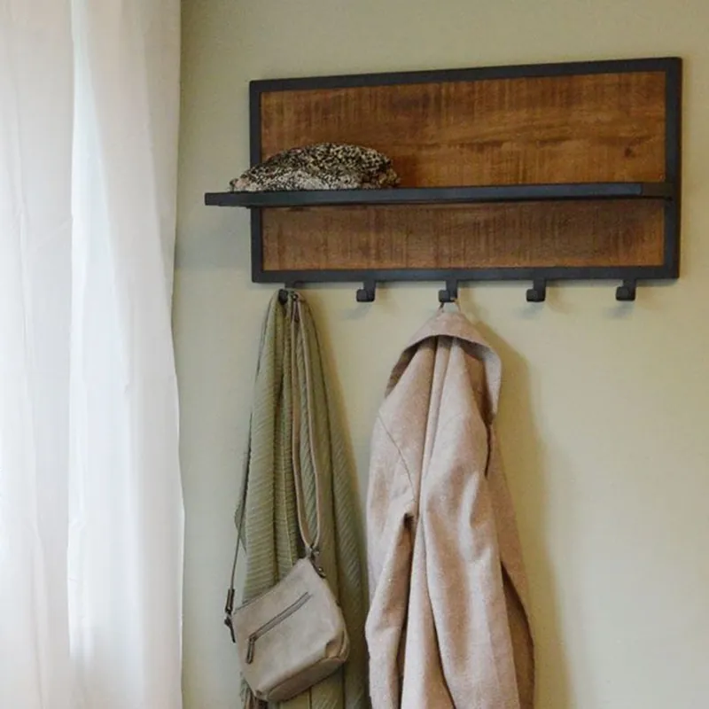 Letzte Chance Wandgarderobe Hängegarderobe Caro 70 cm Mangoholz