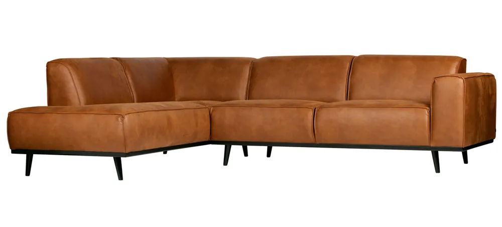 Sichere Zahlung Ecksofa Statement ECO Leder cognac Longchair Links