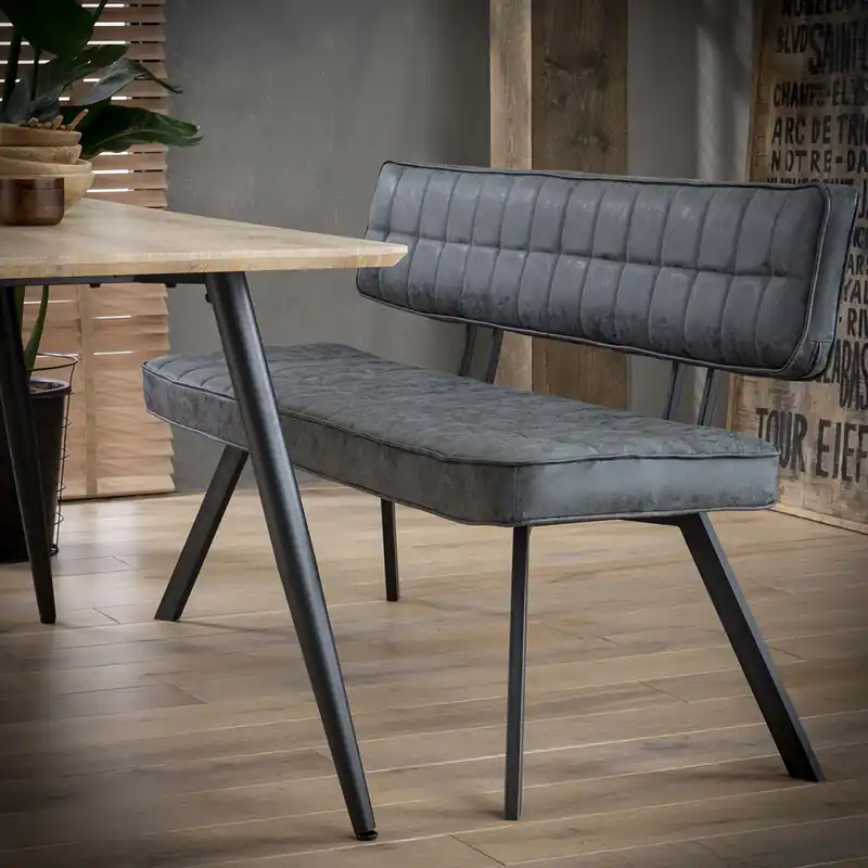 Billig Esstischbank MANOLO II 180 cm schwarz