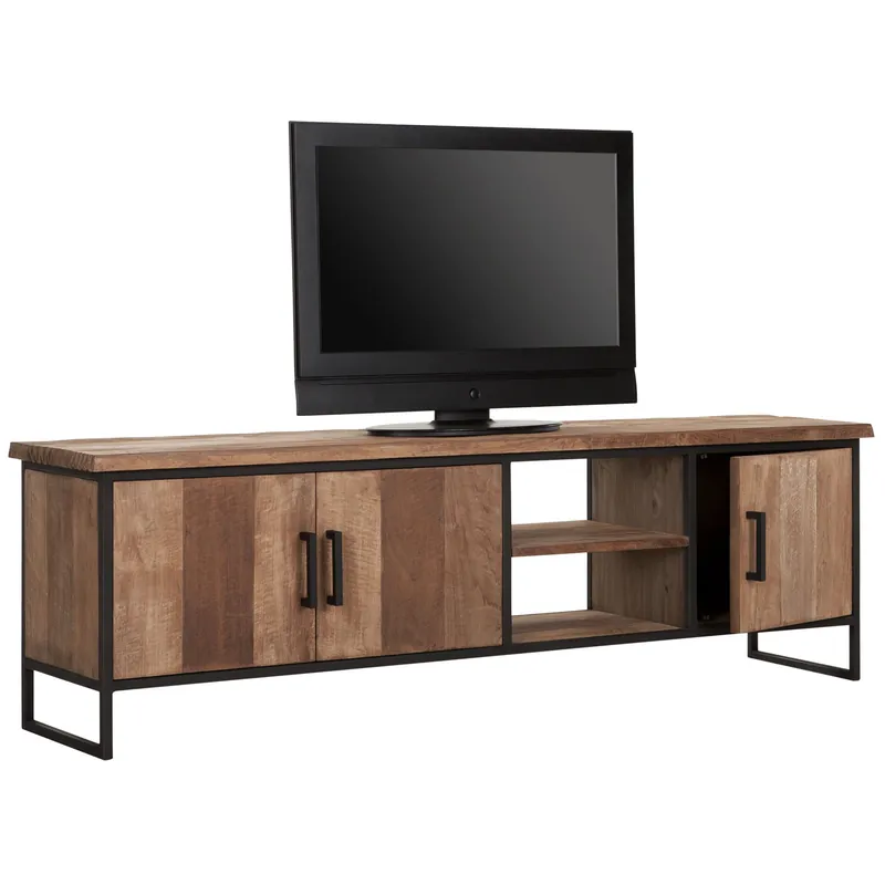 DTP HOME TV-Board 180 cm BEAM No 2 Teak Holz Metall Konsole TV-Rack TV-Möbel Zertifiziert