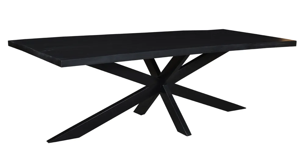 Esstisch Spider 200 x 100 cm Mango Holz schwarz Preisreduziert