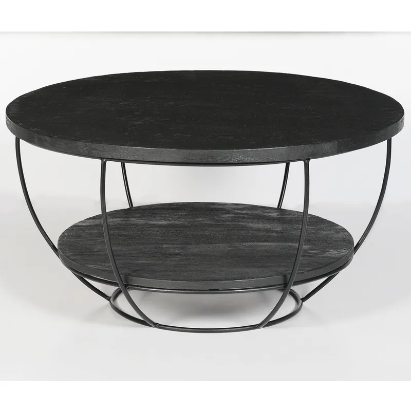 Couchtisch rund Evan Norris Ø 65 cm schwarz Neuheit