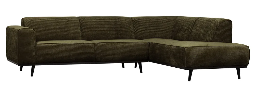 Ecksofa Statement Rib Cord warmgrün rechts Wochenendangebot