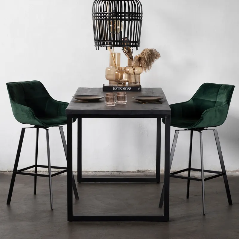 Industrie Bartisch PIETER 140 x 70 cm Mango Holz schwarz Preis Gesenkt