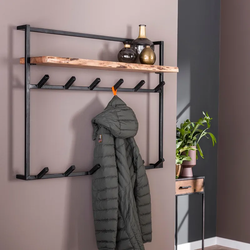 Wandgarderobe B 100 cm 12 Haken mit Hutablage Angebot