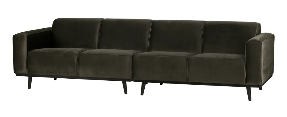 4 Sitzer Sofa STATEMENT Samt dunkelgrün Günstig