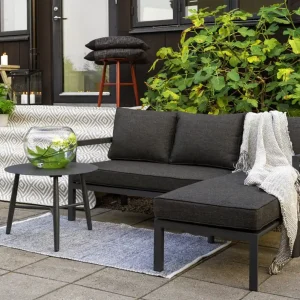 Sale Garten Lounge Set DEALIA Diwan Sofa dunkelgrau