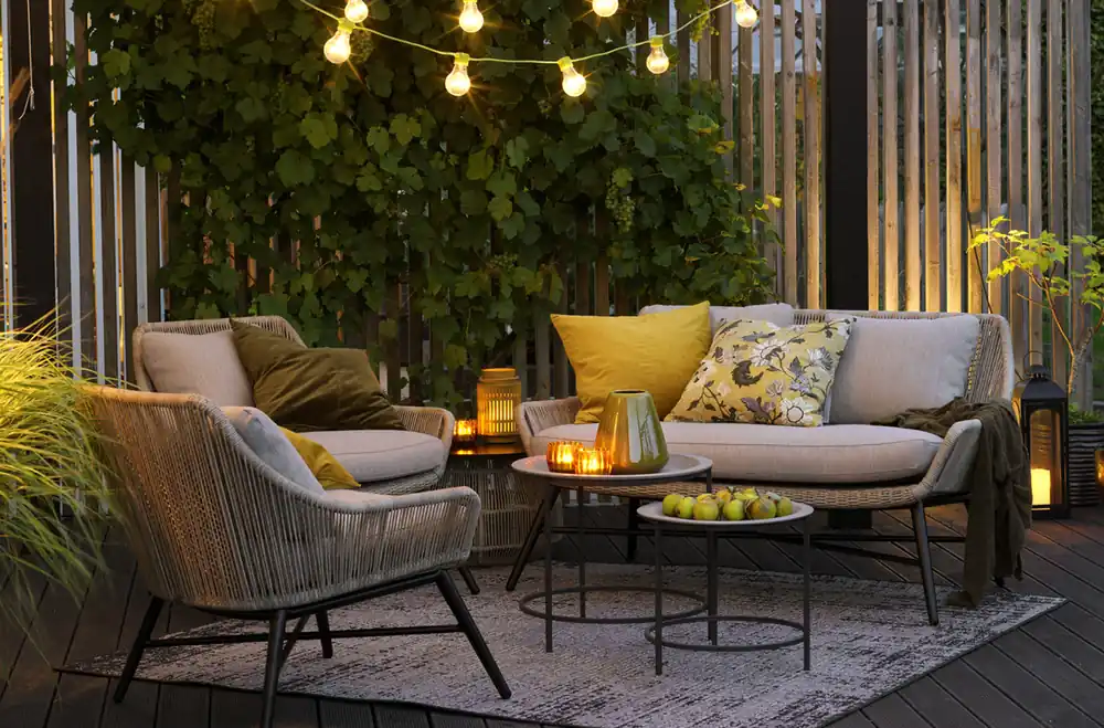 Sitzgruppe Gartenmöbel Lounge PEMBROKE Echt