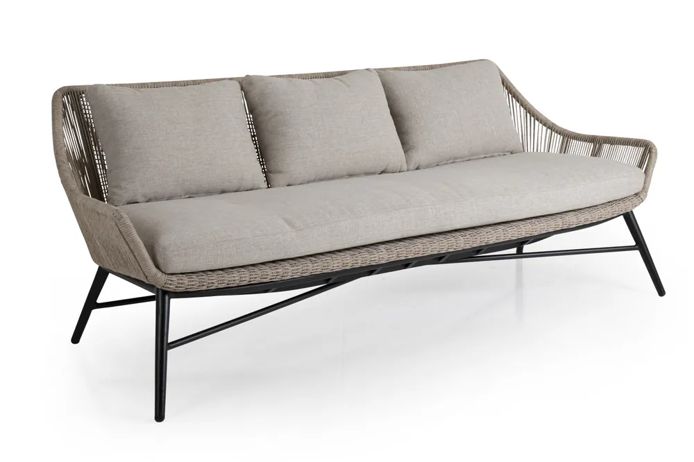 Lounge 3-Sitzer Gartenbank PEMBROKE Kunstrattan Letzte Chance