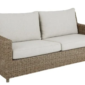 Knallerangebot 2,5 Sitzer Lounge Garten Sofa Sandkorn Polyrattan