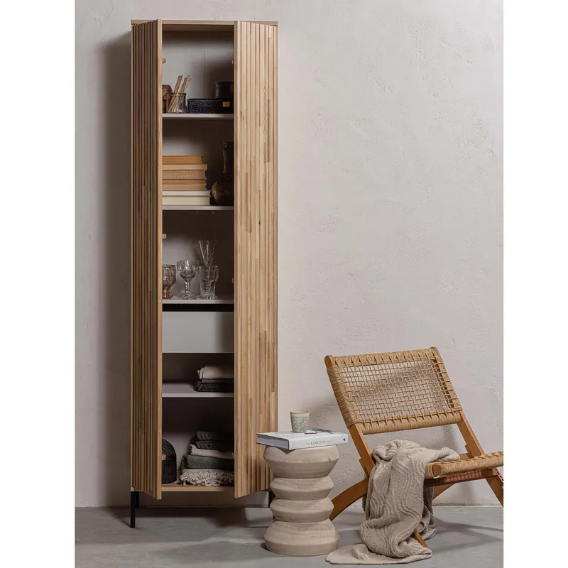 Kleiderschrank Schrank New Gravure H 210 cm Eiche natur Super-Preis