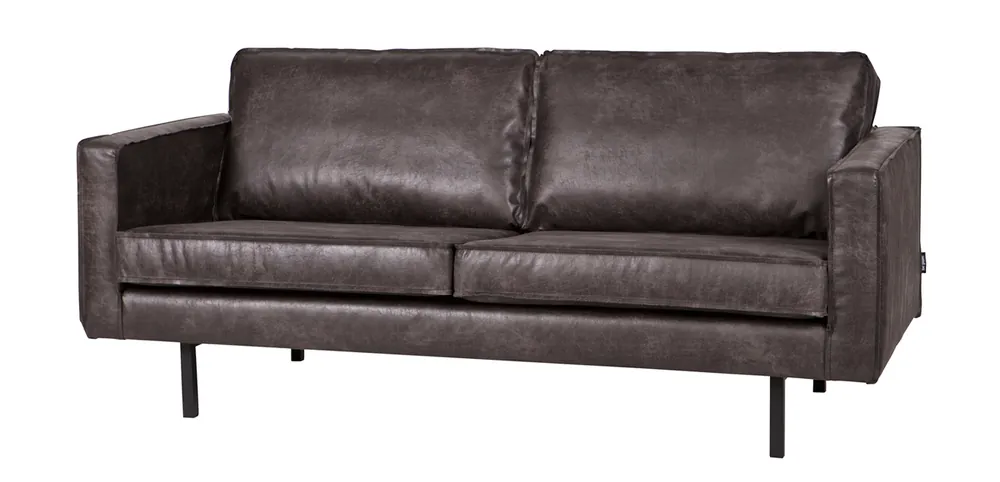 Must-Have 2,5 Sitzer Sofa RODEO recyceltes Leder Vintage schwarz