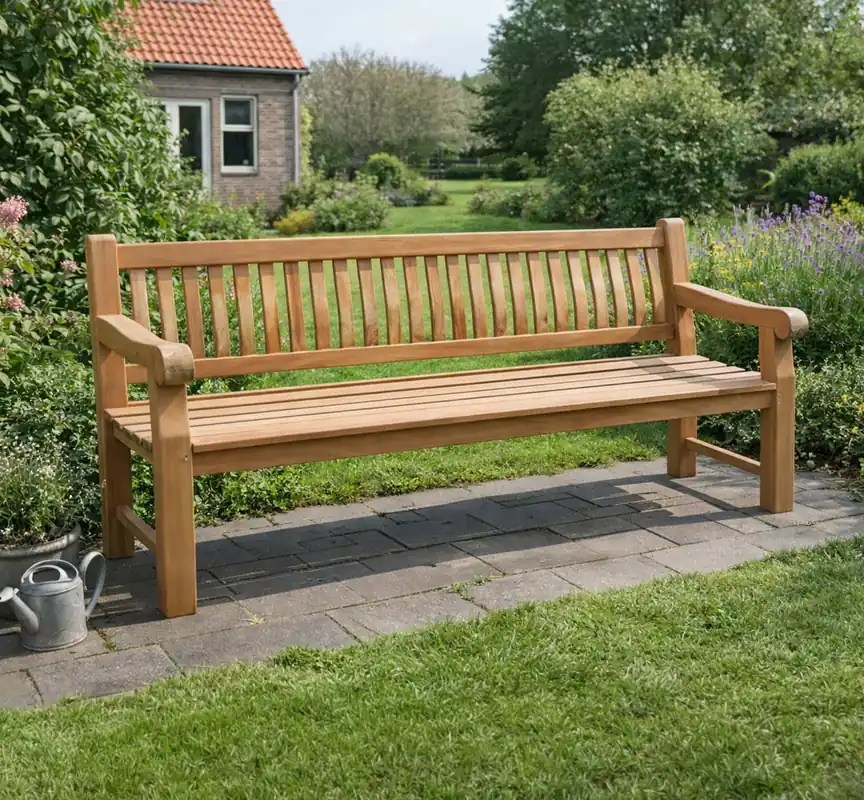 TEAK Gartenbank FAT 200 cm Teakholz massiv Sale