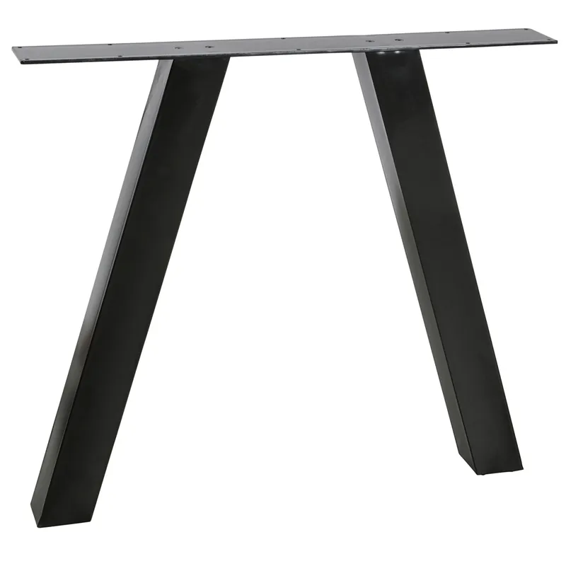 2er Set Tischbeine Utrecht Metall schwarz Knallerangebot