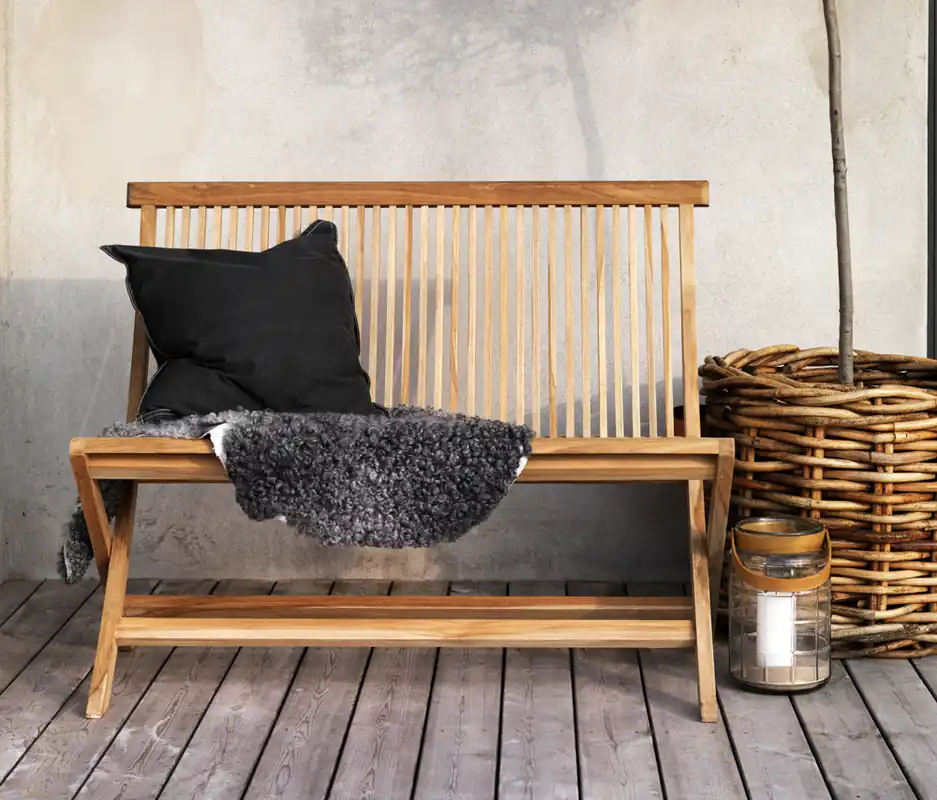 Teakholz 2-Sitzer Gartenbank klappbar Super-Preis
