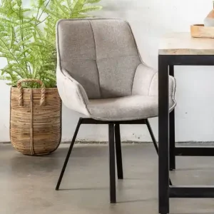 Finale Aktion Esszimmerstuhl Stuhl drehbar Shannon Stoffbezug beige