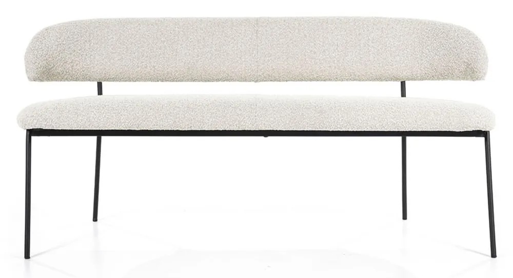 Esstischbank Küchenbank Luka 160 cm Stoff beige Highlight