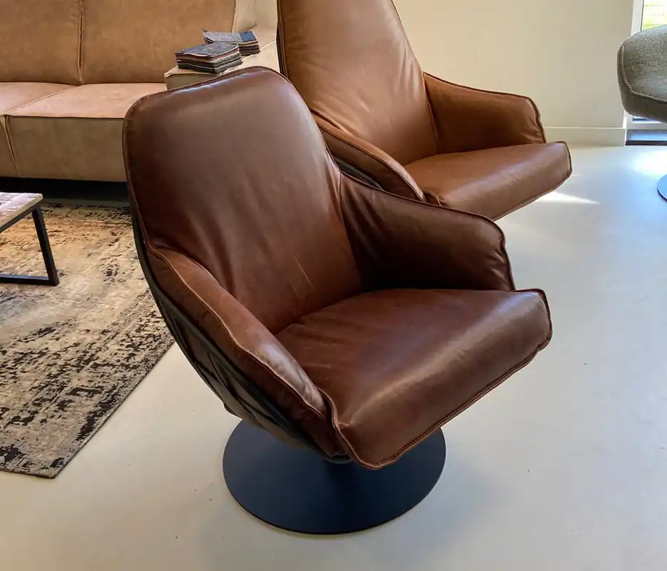 Exclusiver Sessel Jurgen drehbar CONCRETE Leder Ledersessel Angebot