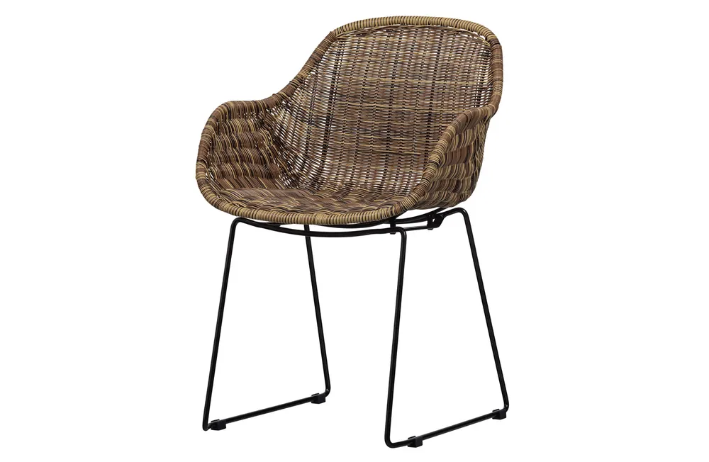 2er Set Esszimmerstuhl Stuhl Willow natur Kunstrattan Top-Preis