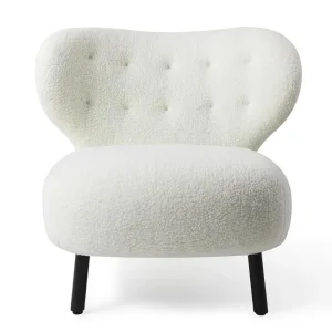 Retro Lounge Sessel Kita cream Teddy Stoff Online Kaufen