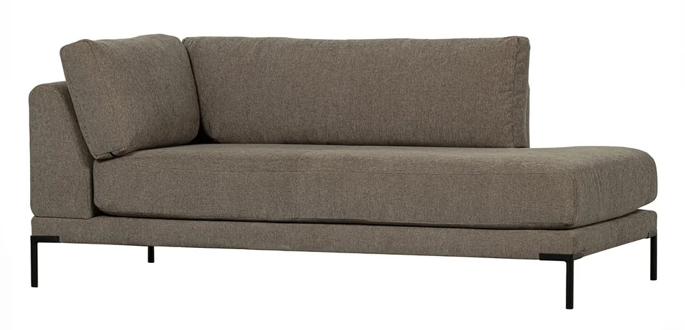vtwonen Lounge Element rechts Couple Webstoff taupe Melange Couch Sofa Echt