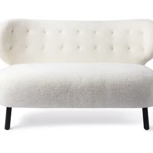 Retro Lounge Sofa Bank Kita cream Teddy Stoff Neu Im Sortiment