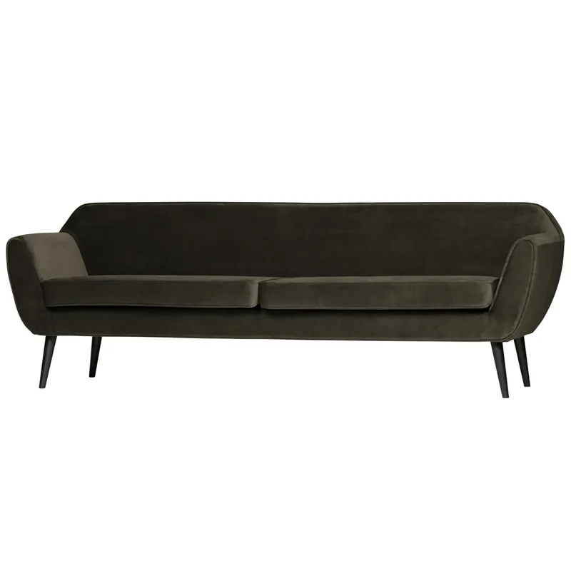 Must-Have woood 4 Sitzer Sofa Rocco warmes grün B 230 cm Couch Garnitur Loungesofa Couchgarnitur