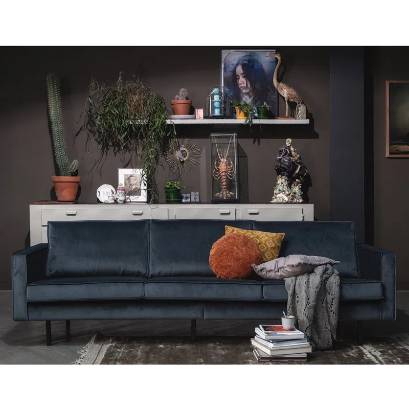 3 Sitzer Sofa Rodeo Samt blaugrün Couch Letzte Chance