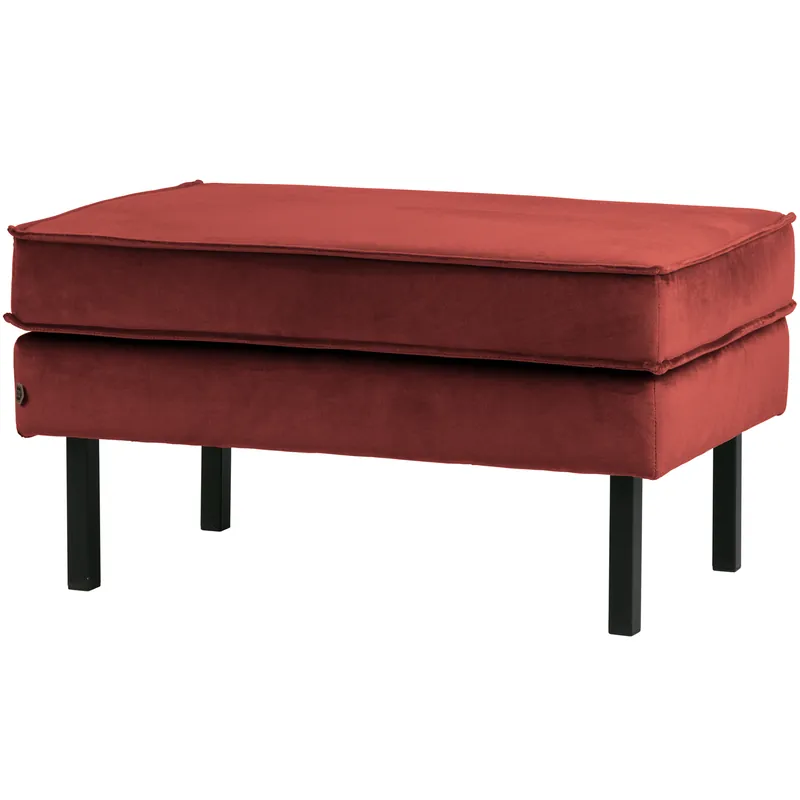 Samt Hocker Fußhocker RODEO Kastanie Neue Kollektion