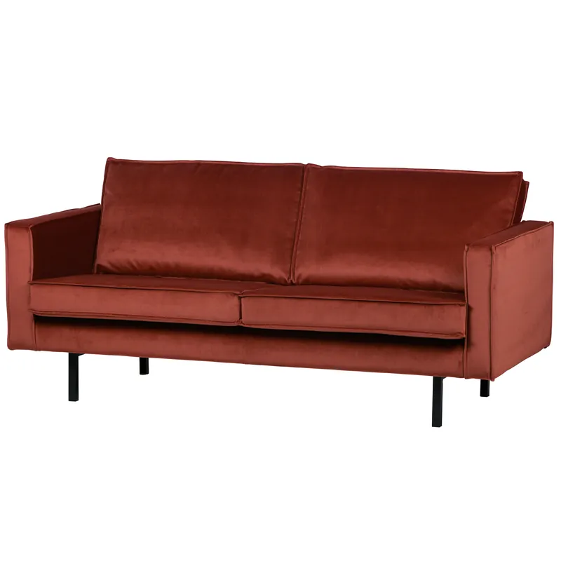 2,5 Sitzer Sofa RODEO Samt Kastanie Preis Gesenkt