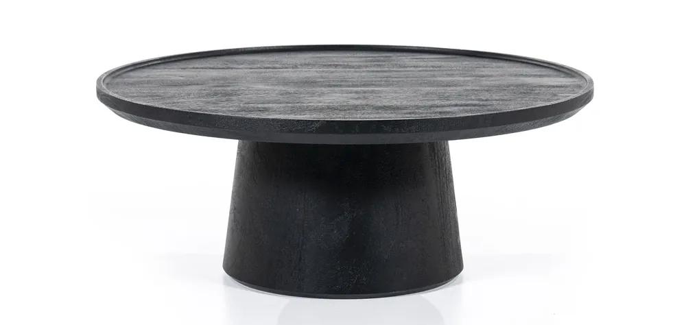 Meistverkauft Couchtisch Ron rund Ø 80 cm Mango schwarz