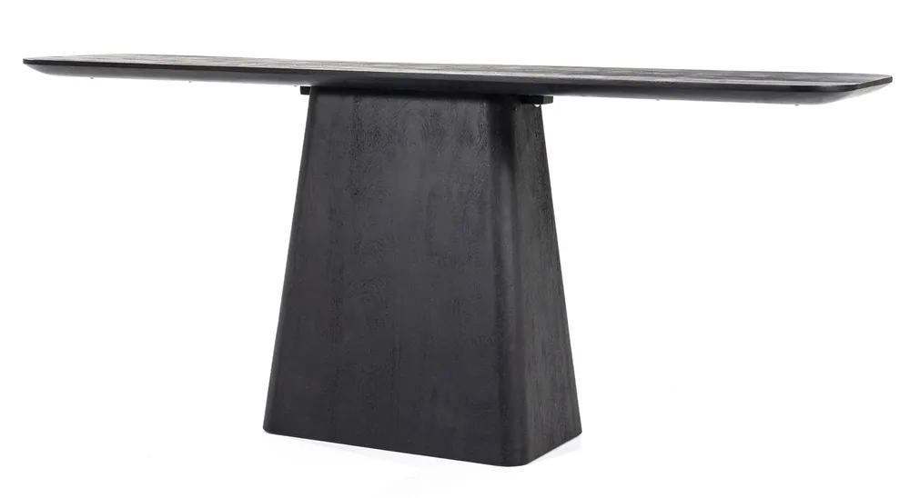 Konsolentisch Aron 180 x 40 cm Mango Holz schwarz Highlight