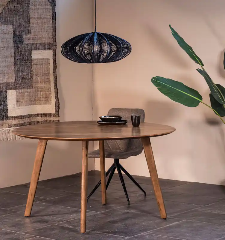 Direktkauf Esstisch Stockholm rund Ø 130 cm Mangoholz braun