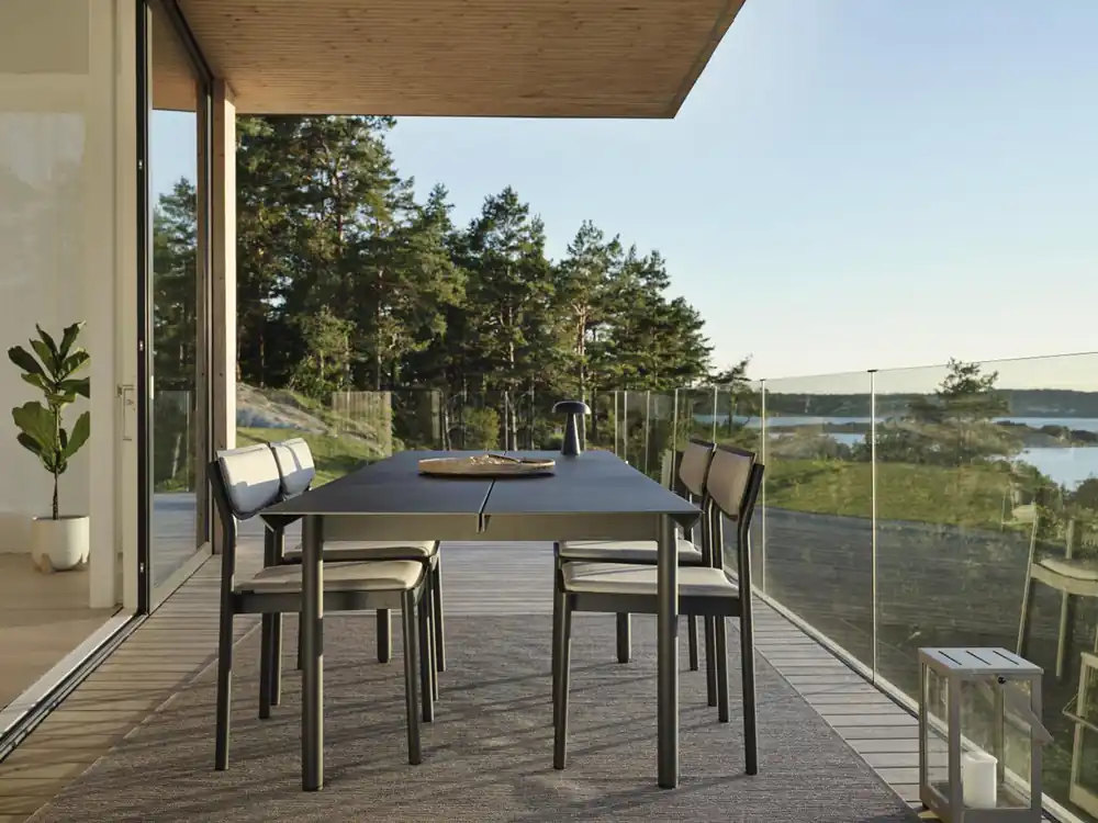 Kracherpreis Design Gartentisch B45 anthrazit 250 cm Aluminium