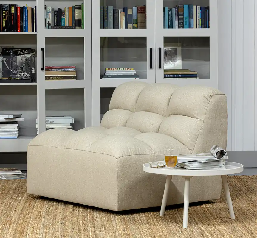 woood SESSEL Design Sofa PEPPER sand beige Begrenztes Angebot