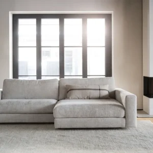3-Sitzer-Sofa ALMA hellgrau Longchair rechts Finale Aktion