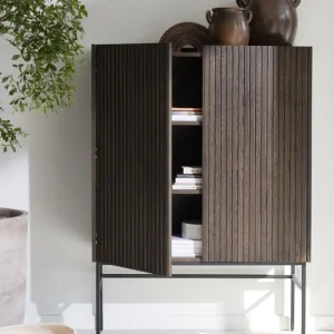 Geprüft Highboard Schrank Küchenschrank Eiche braun