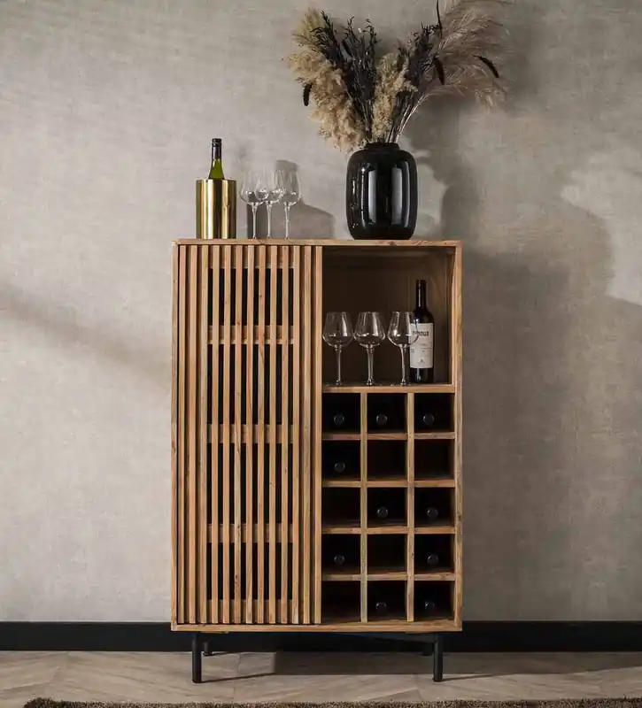 Weinschrank Kommode Highboard SALDO Akazie Wochenendangebot