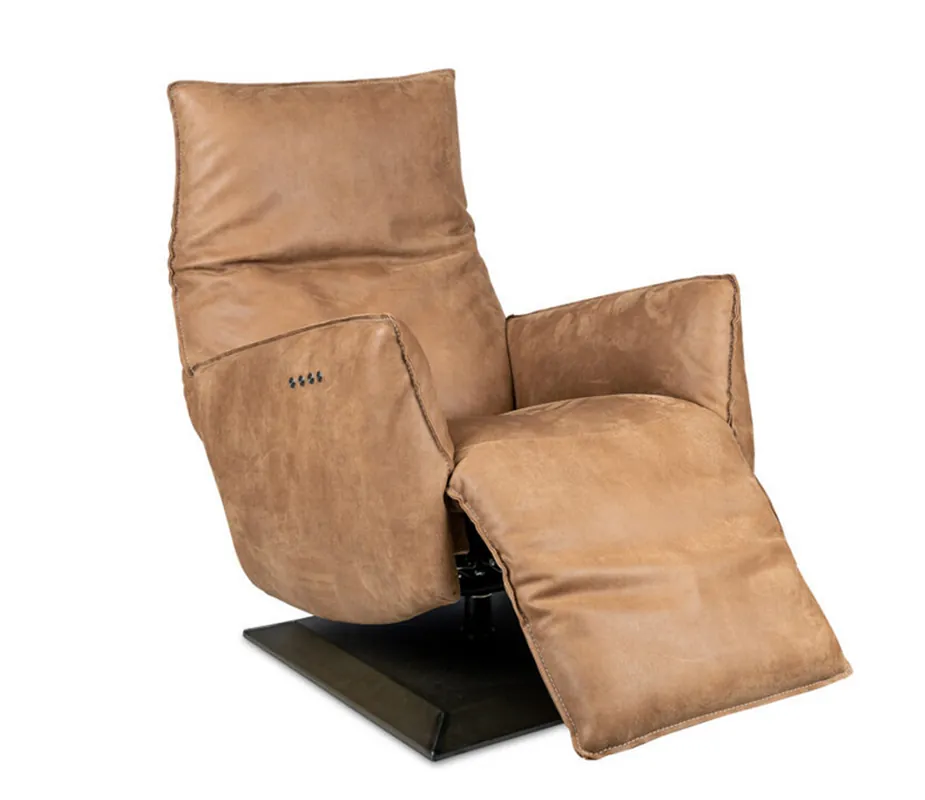 Heißes Angebot Relaxsessel LEONO elektrisch verstellbar Leder Kenia cognac