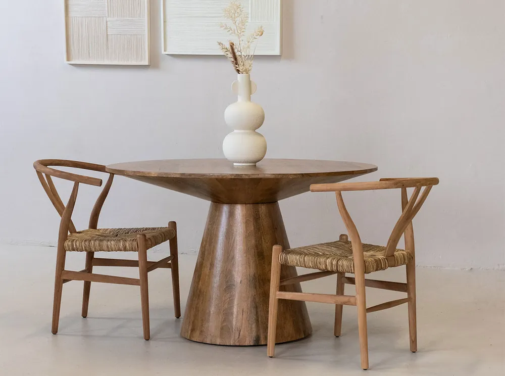 Finale Aktion Esstisch NELO Ø 120 cm rund Mangoholz natur