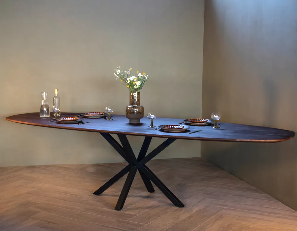 Beliebt Esstisch Devin oval 300 x 100 cm Mangoholz braun
