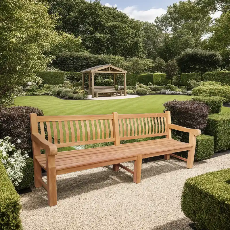 XXL TEAK Gartenbank Teakholz FAT 250 cm Günstig