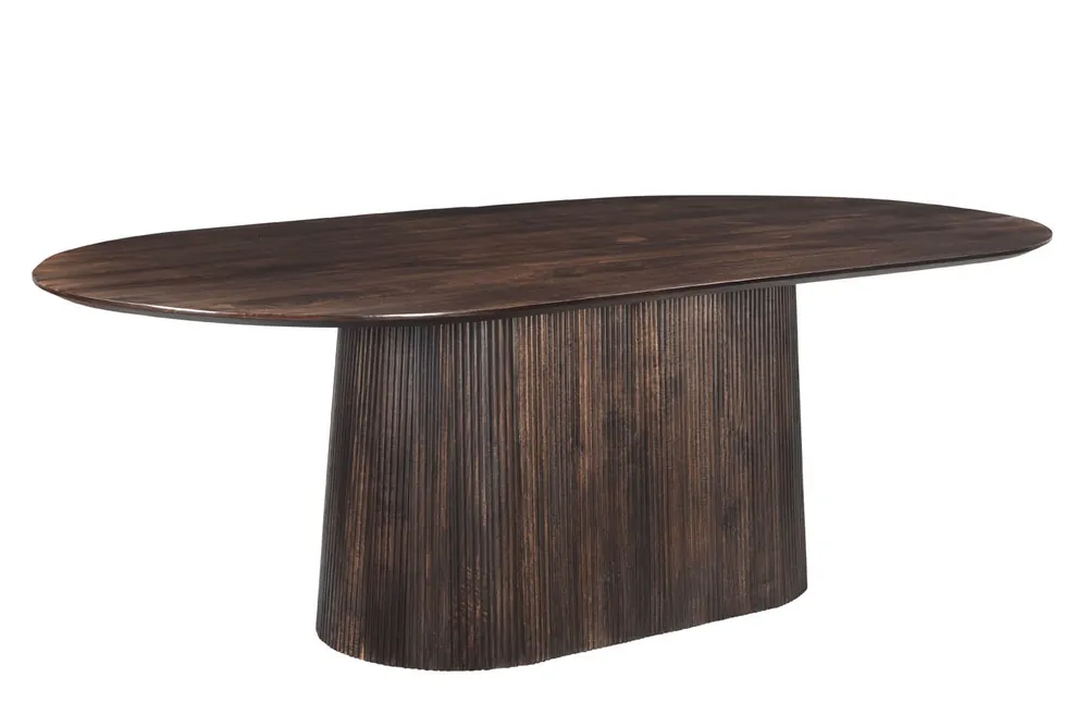 Aktuell Esstisch Salvator oval 300 x 110 cm Mangoholz wallnuss