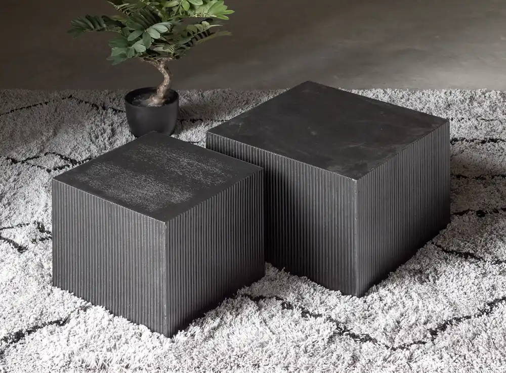 Kracherpreis woood Beistelltisch Sanne 2´er Set schwarz