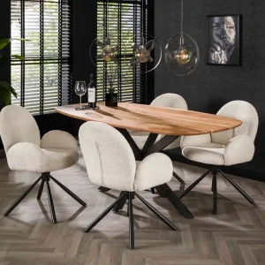 Angebot Esstisch SVENDBORG oval 180 cm Akazie natur